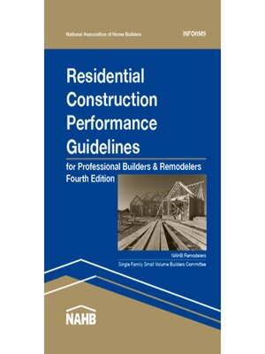 cover image of Residential Construction Performance Guidelines